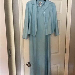Talbots linen maxi dress with jacket.